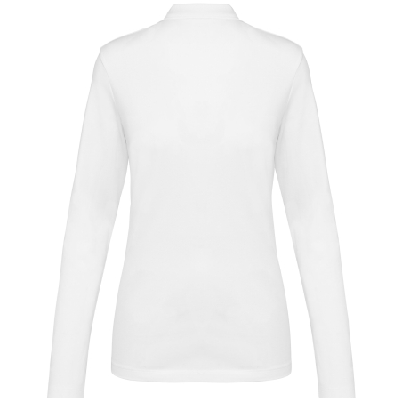 Polo Supima® manches longues femme Blanc – Kariban Premium – vue 2