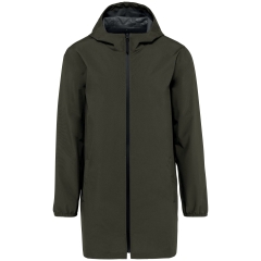 Veste imperméable écoresponsable unisexe Vert Organic Khaki – Native Spirit