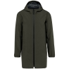 Veste imperméable écoresponsable unisexe Vert Organic Khaki – Native Spirit