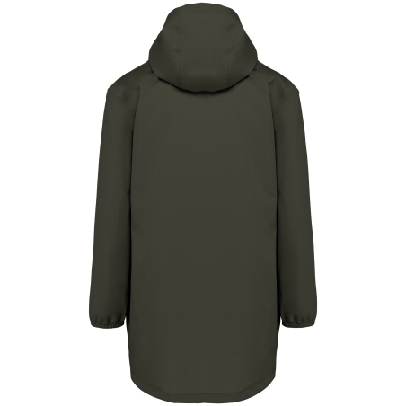 Veste imperméable écoresponsable unisexe Vert Organic Khaki – Native Spirit – vue 2