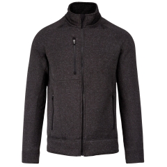 Veste Zippée Chinée Homme Gris Dark Grey Melange Kariban