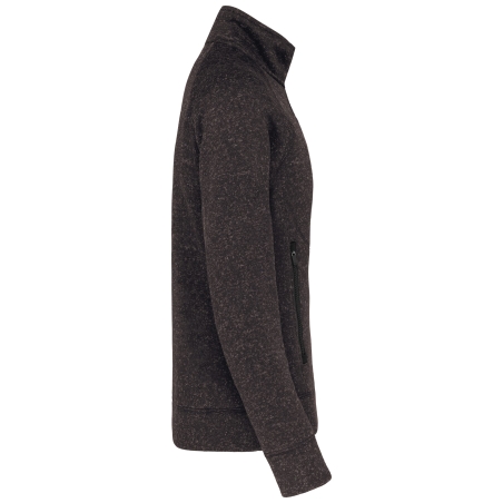 Veste Zippée Chinée Homme Gris Dark Grey Melange Kariban – vue 3