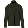 Veste zippée chinée homme Vert Dark Khaki Melange – Kariban