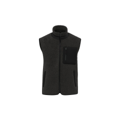 Bodywarmer écoresponsable en sherpa unisexe Noir