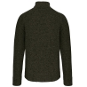 Veste zippée chinée homme Vert Dark Khaki Melange – Kariban – vue 2
