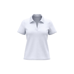 Polo col en V Coton Supima® Femme Blanc – Kariban Premium