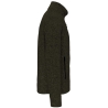 Veste zippée chinée homme Vert Dark Khaki Melange – Kariban – vue 3