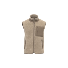 Bodywarmer Sherpa Écoresponsable Beige Unisexe Native Spirit