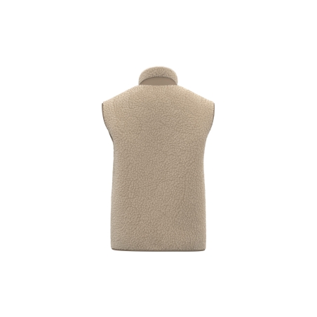 Bodywarmer Sherpa Écoresponsable Beige Unisexe Native Spirit – vue 2