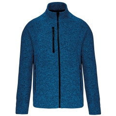Veste zippée chinée Kariban homme – Bleu (Light Royal Blue Melange)