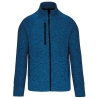 Veste zippée chinée Kariban homme – Bleu (Light Royal Blue Melange)
