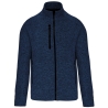 Veste zippée chinée homme Marine Kariban – Polaire 345 g/m²