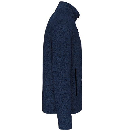 Veste zippée chinée homme Marine Kariban – Polaire 345 g/m² – vue 3