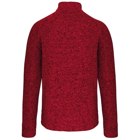 Veste Zippée Chinée Homme Rouge Kariban – Full Zip 345 g/m² – vue 2