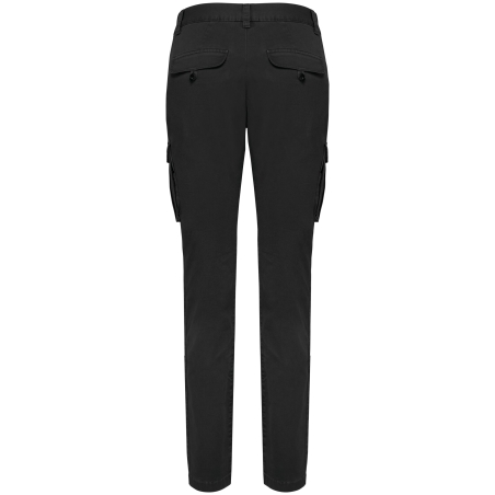 Pantalon cargo délavé écoresponsable femme Noir – Native Spirit – vue 2