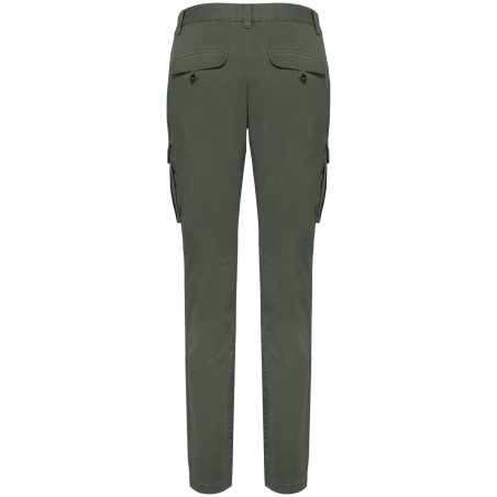 Pantalon cargo écoresponsable délavé femme Vert Kaki – Native Spirit – vue 2