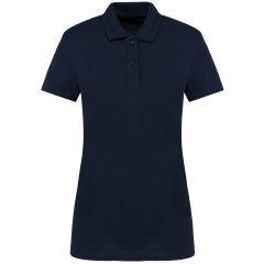 Polo Supima® manches courtes femme Marine