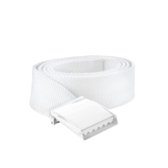 Ceinture polyester blanc boucle métal – K-up