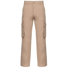 Pantalon multipoches homme Beige Kariban – Workwear 270 g/m²