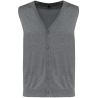 Gilet col V Supima® Homme Gris Chiné – Kariban Premium