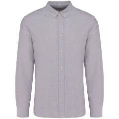 Chemise Oxford Manches Longues Homme Gris – Kariban Premium
