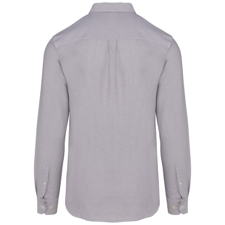 Chemise Oxford Manches Longues Homme Gris – Kariban Premium – vue 2