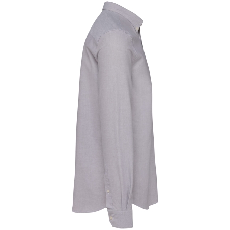 Chemise Oxford Manches Longues Homme Gris – Kariban Premium – vue 3