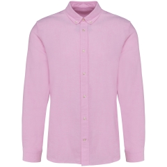 Chemise Oxford Manches Longues Homme Rose – Kariban Premium