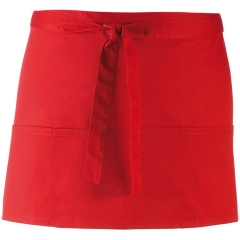 Tablier court rouge 3 poches Colours – Premier