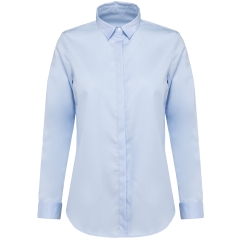 Chemise Twill Manches Longues Femme Bleu – Kariban Premium