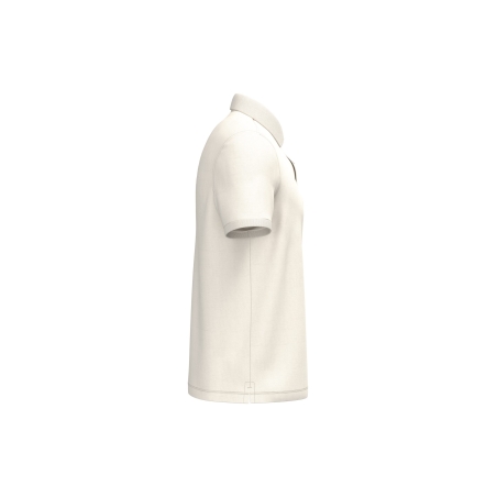 Polo écoresponsable maille piquée Blanc Ivory Native Spirit – vue 3