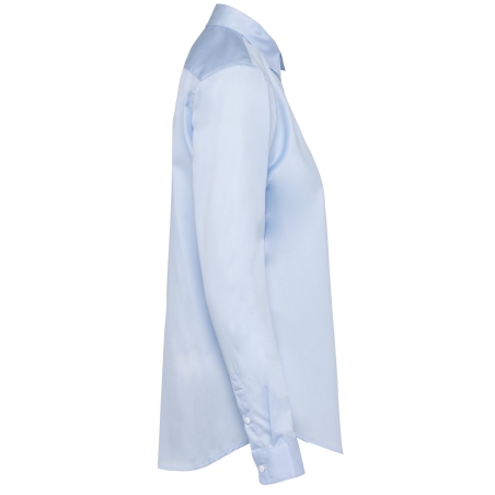 Chemise Twill Manches Longues Femme Bleu – Kariban Premium – vue 3