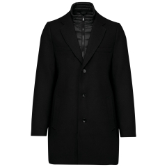 Manteau homme Kariban Premium – Laine & Polyester Noir