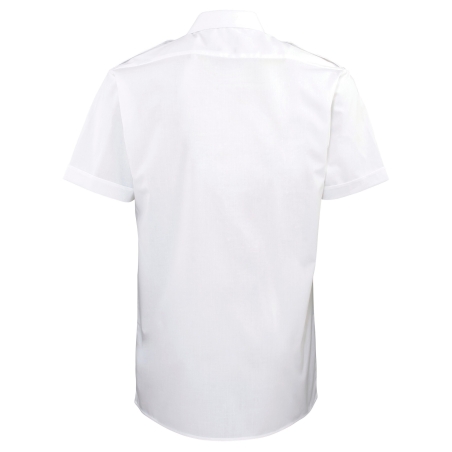 Chemise Pilote Manches Courtes Homme Blanc – Premier – vue 2
