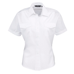 Chemise Femme Manches Courtes Pilote Blanc – Premier