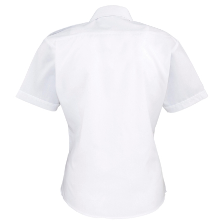 Chemise Femme Manches Courtes Pilote Blanc – Premier – vue 2