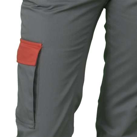 Pantalon de travail Gris et rouge