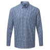Chemise vichy gros carreaux manches longues Marine / Blanc – Premier