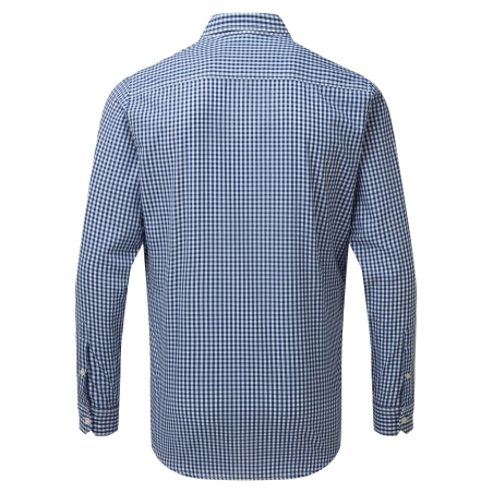 Chemise vichy gros carreaux manches longues Marine / Blanc – Premier – vue 2