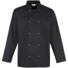 Veste de cuisine manches longues boutons pression Noir – Premier