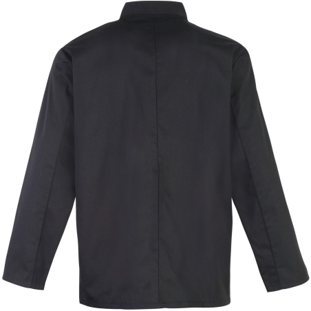 Veste de cuisine manches longues boutons pression Noir – Premier – vue 2