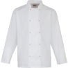 Veste de cuisine manches longues boutons pression Blanche Premier