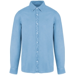 Chemise écoresponsable délavée homme Washed Cool Blue – Native Spirit