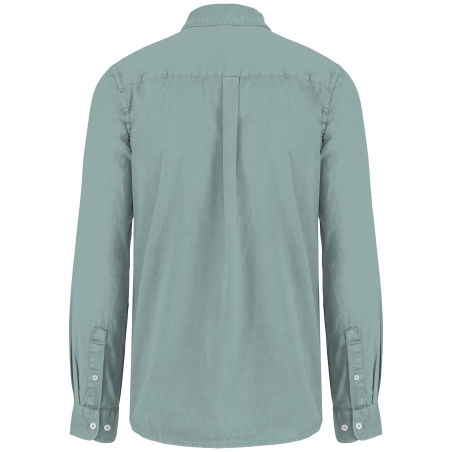 Chemise écoresponsable délavée Native Spirit – Vert Jade – vue 2