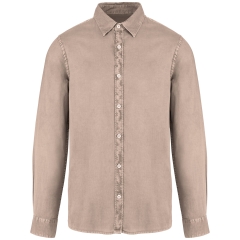 Chemise écoresponsable délavée homme Beige – Native Spirit