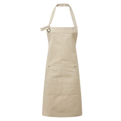 Tablier à bavette Calibre beige Premier – 320 g/m²