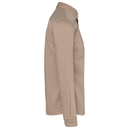 Chemise écoresponsable délavée homme Beige – Native Spirit – vue 3