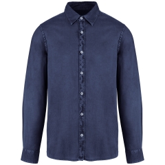 Chemise écoresponsable délavée homme Marine – Native Spirit