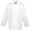 Veste de cuisine manches longues Blanche – Marque Premier