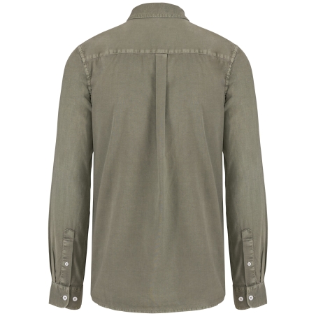 Chemise écoresponsable délavée homme Vert Washed Pale Khaki – Native Spirit – vue 2